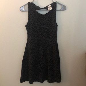 Leopard Print Open Back Dress